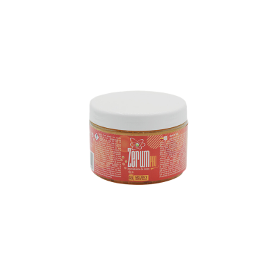 Pote de produto cosmético Zarum Pro com tampa branca