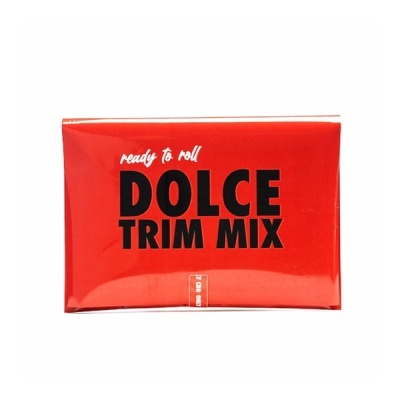 Pacote vermelho brilhante com texto ready to roll DOLCE TRIM MIX