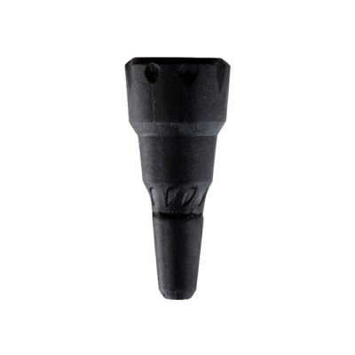 Conector cónico preto com parte superior hexagonal