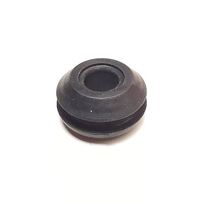 Vedante ou isolador de borracha preto circular com furo central