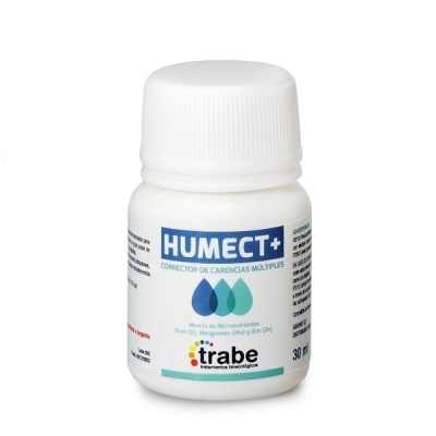 Frasco plástico branco com rótulo HUMECT+ e tampa branca