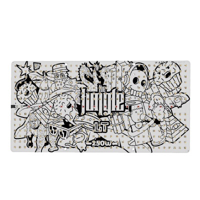 Placa LED decorativa com desenhos a preto e branco e texto JUNIO LT 250W