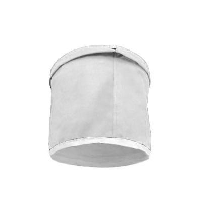 Capacete de cozinha branco em tecido com costuras visíveis