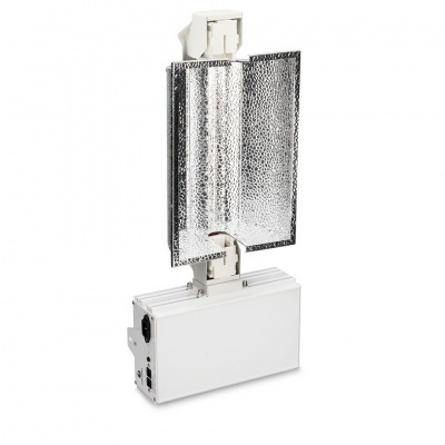 Refletor de luz metálico branco com painel refletor prateado texturizado