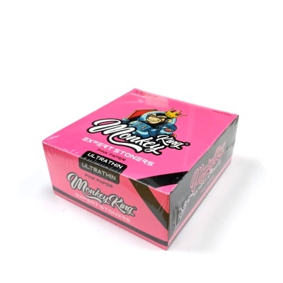 Caixa rosa de papel ultra fino Monkey King com ilustração de macaco astronauta