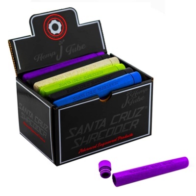 Caixa preta com tubos coloridos Santa Cruz Shredder Hemp J Tube para fumo