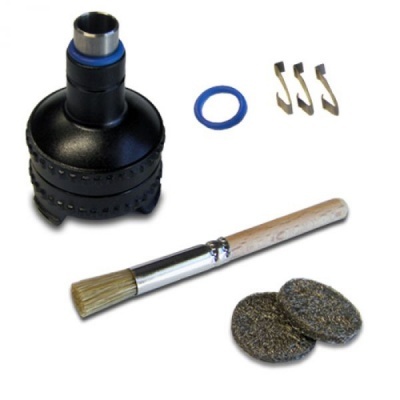 Kit de ferramentas de limpeza com pincel, anel azul, ganchos metálicos e discos de esponja