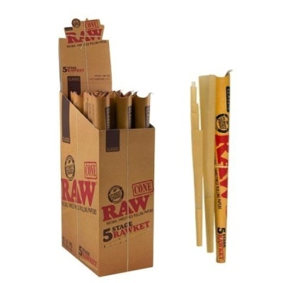 Embalagem e cones RAW Classic castanhos para enrolar