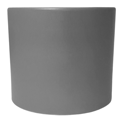 Vaso de planta cinza de cerâmica com superfície lisa