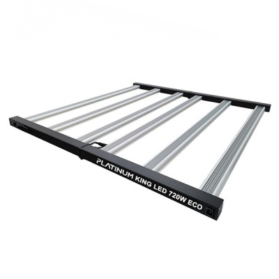 Luminária LED PLATINUM KING LED 720W ECO com barras prateadas e estrutura preta