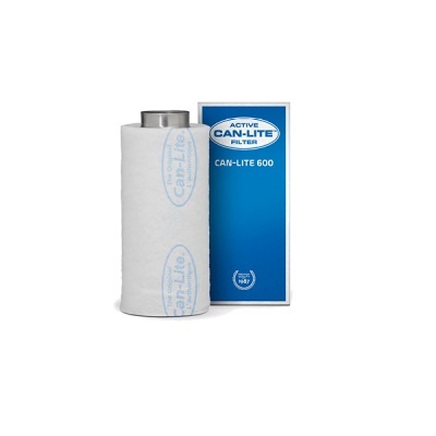 Filtro de ar branco e azul com embalagem azul CAN-LITE 600