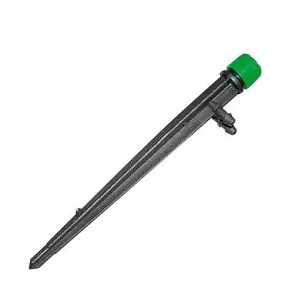 Aspersor de plástico preto com extremidade verde