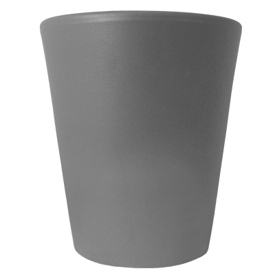 Vaso de planta cinzento cerâmico texturizado