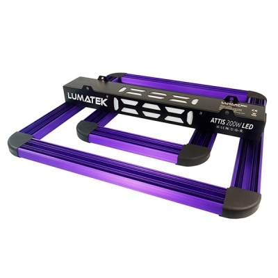 Dispositivo de iluminação LED LUMATEK ATTIS 200W em alumínio roxo e preto