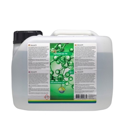 Recipiente plástico branco com fertilizante líquido Advanced PK 5L