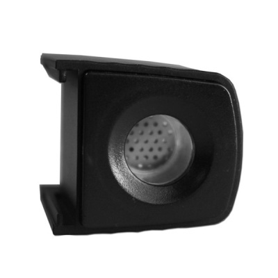 Câmara de ar de plástico preta com filtro metálico perfurado central