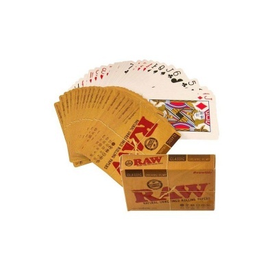 Baralho de cartas e pacote RAW Classic Rolling Papers