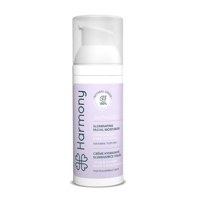 Frasco de hidratante facial Harmony com tampa transparente