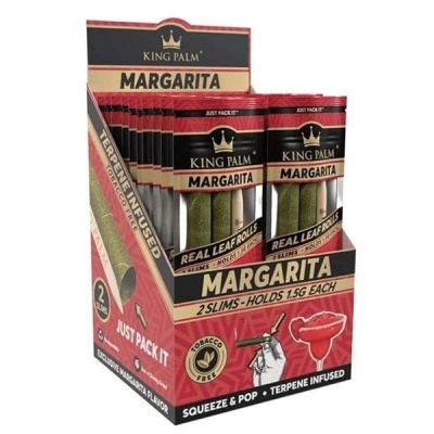 Pack de rolos King Palm Margarita sabor Margarita com folhas reais