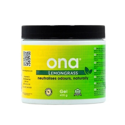 Embalagem de gel neutralizador de odores Lemongrass da marca ona, 400g