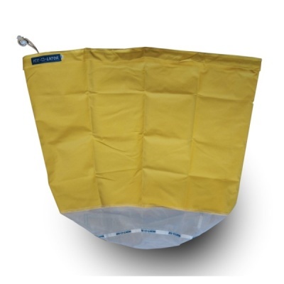Saco isolante amarelo e branco ICE-O-LATOR com tubo branco