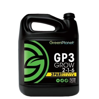 Recipiente preto de 4 litros para nutrientes GreenPlanet GP3 GROW