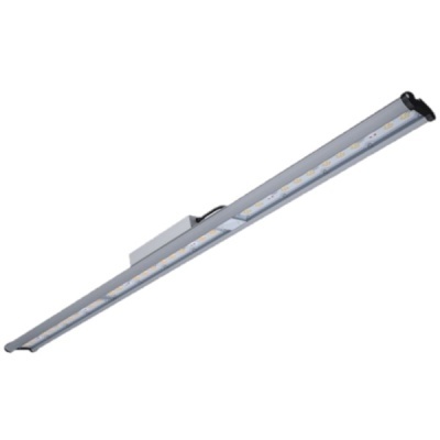 Candeeiro LED cinzento comprido com 30 LEDs alinhados