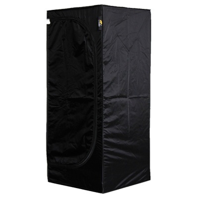 Tenda ou armário de cultivo preta com fecho frontal