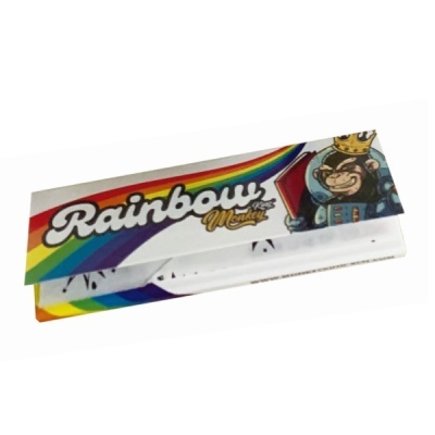 Cigarreteira com design arco-íris e imagem de macaco rei com texto Rainbow Monkey