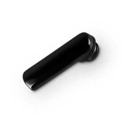 Auricular wireless preto minimalista sobre fundo branco