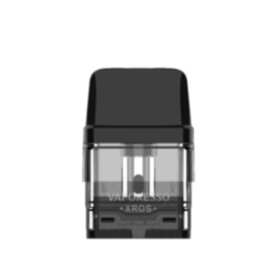 Recarga Vaporesso XROS em plástico transparente com tampa preta
