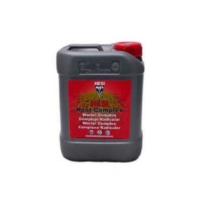 Recipiente cinzento de plástico com tampa vermelha e rótulo vermelho HESI Root Complex