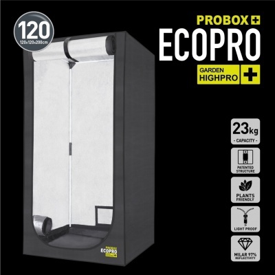 Tenda de cultivo preto e prata PROBOX ECOPRO 120