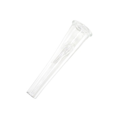 Embout buccal transparent en verre avec tube interne visible
