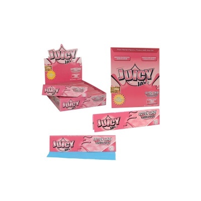 Pacotes de papel de enrolar JUICY JAY'S Cotton Candy cor-de-rosa