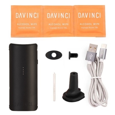 Conjunto de acessórios Davinci com dispositivo preto e toalhetes de álcool