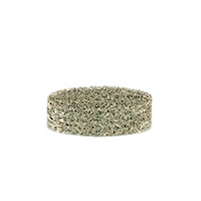 Disco abrasivo redondo cinzento com textura rugosa