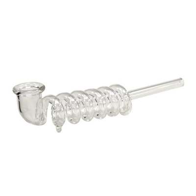 Tubo de vidro transparente em espiral