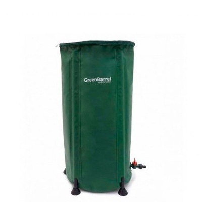 Reservatório verde GreenBarrel com torneira e pés