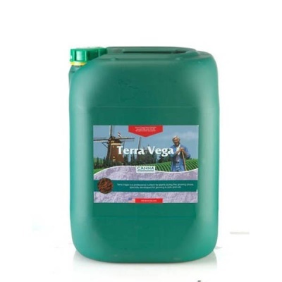 Bidão verde de plástico com fertilizante Terra Vega da CANNA