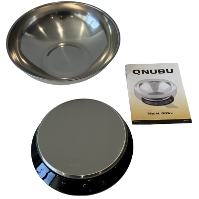 Balança digital de cozinha QNUBU com taça metálica separada e manual