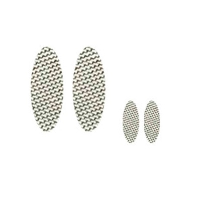 Almofadas ovais adesivas com padrão preto e branco em espinha de peixe