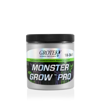 Recipiente de produto horticultural Grotek Monster Grow Pro com rótulo colorido
