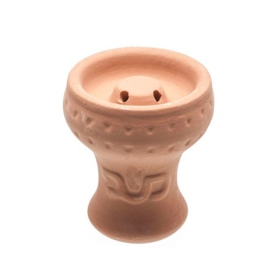 Cabeça de narguilé em cerâmica terracota com textura