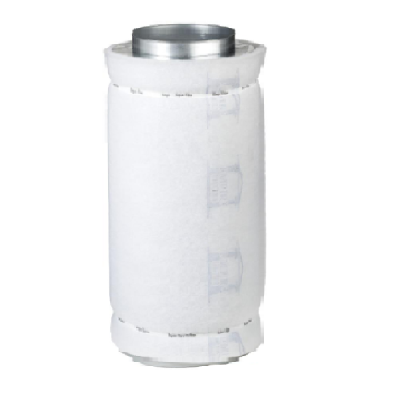 Filtro cylindrical metálico com revestimento branco opaco