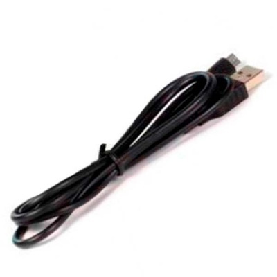 Cabo USB preto com conector padrão e micro USB