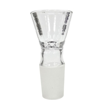 Adaptador de vidro transparente para bong com parte inferior fosca