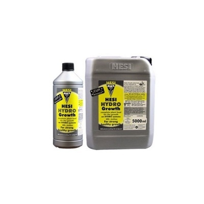 Dois recipientes HESI HYDRO Growth para crescimento de plantas, 1 litro e 5000 ml