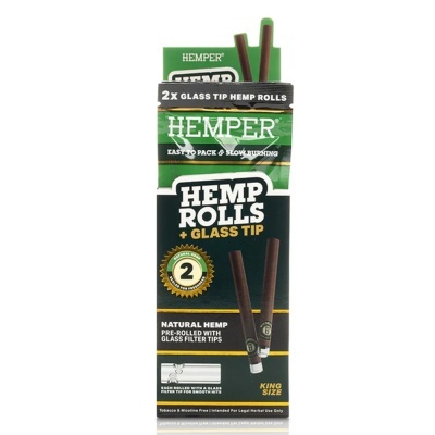 Embalagem de hemp rolls com filtro de vidro king size