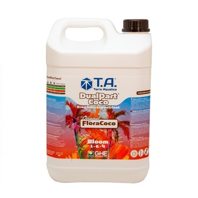 Recipiente de fertilizante Dual Part Coco Original FloraCoco Bloom 1-6-4 T.A. Terra Aquatica